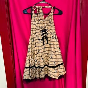 Brown music note dress
